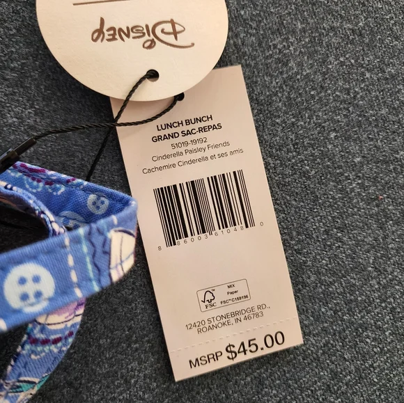 Vera Bradley Disney Cinderella Paisley Friends Lunch Bunch - Picture 4 of 7